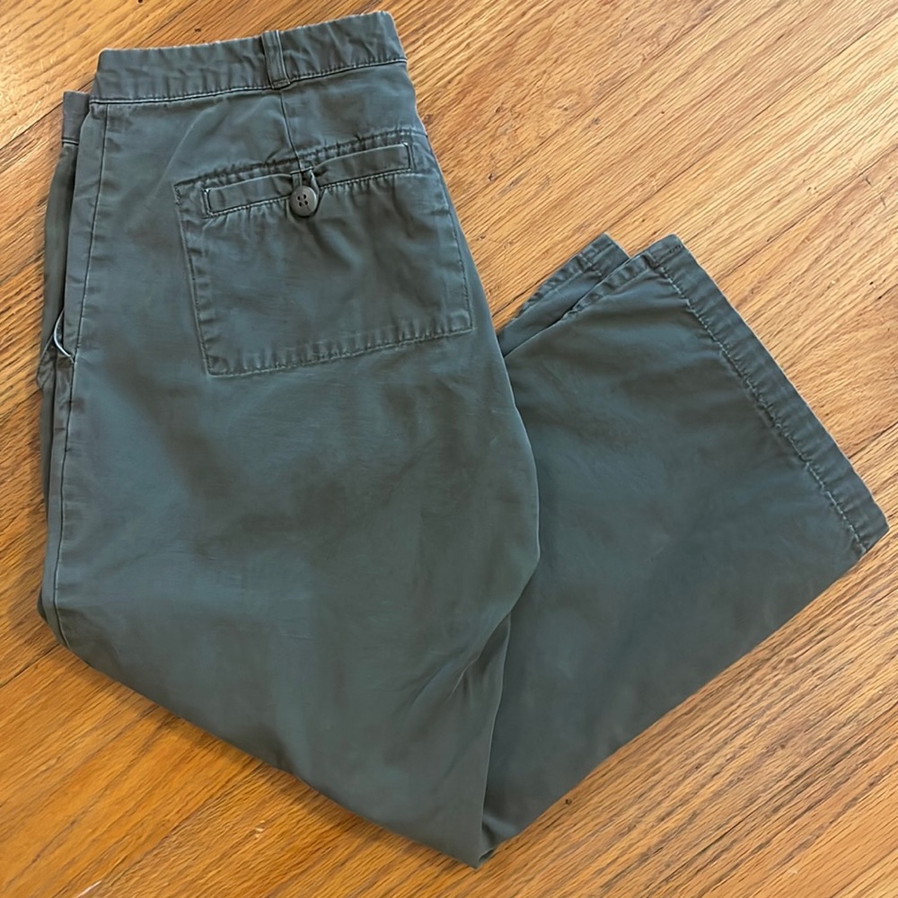 Vintage Blue Asphalt Green Chino Capris
